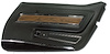 442620 Door Panel, 1970-1976 Chevy Corvette, Black, Deluxe Right/Passenger - image 1