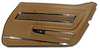 442623 Door Panel, 1973-1973 Chevy Corvette, Dark Saddle Deluxe Right/Passenger - image 1