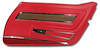 442630 Door Panel, 1970-1972 Chevy Corvette, Red Deluxe Right/Passenger - image 1