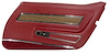442631 Door Panel, 1973-1975 Chevy Corvette, Oxblood Deluxe Right/Passenger - image 1