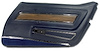 442643 Door Panel, 1973-1975 Chevy Corvette, Dark Blue Deluxe Right/Passenger - image 1