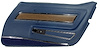 442647 Door Panel, 1971-1972 Chevy Corvette, Royal Blue Deluxe Right/Passenger - image 1