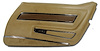 442651 Door Panel, 1973-1975 Chevy Corvette, Medium Saddle Deluxe Right/Passenger - image 1
