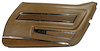442653 Door Panel, 1970-1972 Chevy Corvette, Dark Saddle Deluxe Right/Passenger - image 1