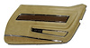 442657 Door Panel, 1976-1976 Chevy Corvette, Buckskin Deluxe Right/Passenger, Buckskin, Vinyl - image 1