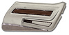 442661 Door Panel, 1974-1975 Chevy Corvette, Silver Deluxe Right/Passenger - image 1