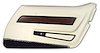 4426Z5 Door Panel, 1976-1976 Chevy Corvette, White W/Black Carpet Deluxe Right/Passenger - image 1
