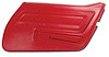 443024 Door Panel, 1977-1977 Chevy Corvette, Red Right/Passenger - image 1