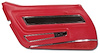 443124 Door Panel, 1977-1977 Chevy Corvette, Red Deluxe Left/Driver - image 1