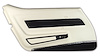4431Z5 Door Panel, 1977-1977 Chevy Corvette, White Deluxe W/Black Carpet Left/Driver - image 1