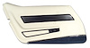 4431Z9 Door Panel, 1977-1977 Chevy Corvette, White Deluxe W/Dark Blue Carpet Left/Driver - image 1