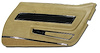 443257 Door Panel, 1977-1977 Chevy Corvette, Buckskin Deluxe Right/Passenger - image 1
