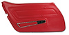 443524 Door Panel, 1977-1977 Chevy Corvette, Red Standard Left/Driver - image 1