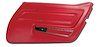 443624 Door Panel, 1977-1977 Chevy Corvette, Red Standard Right/Passenger - image 1