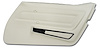 443676 Door Panel, 1977-1977 Chevy Corvette, White Standard Right/Passenger - image 1