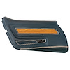 443719 Door Panel, 1976-1976 Chevy Corvette, Blue Green Deluxe W/Teak Insert Left/Driver - image 1