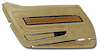 443757 Door Panel, 1976-1976 Chevy Corvette, Buckskin Deluxe W/Teak Insert Left/Driver, Buckskin, Vinyl - image 1
