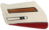 443776 Door Panel, 1976-1976 Chevy Corvette, White Deluxe W/Firethorn Carpet And Teak Insert Left/Driver - image 2