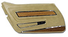 4437A1 Door Panel, 1976-1976 Chevy Corvette, Buckskin Deluxe W/Teak Insert Left/Driver - image 1