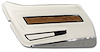 4437Z7 Door Panel, 1976-1976 Chevy Corvette, White Deluxe W/Dk Smoke Carpet W/Teak Insert Left/Driver - image 1