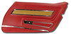 443834 Door Panel, 1976-1976 Chevy Corvette, Firethorn Deluxe W/Teak Insert Right/Passenger - image 1