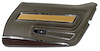 443855 Door Panel, 1976-1976 Chevy Corvette, Dark Brown Deluxe W/Teak Insert Right/Passenger - image 1