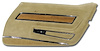 443857 Door Panel, 1976-1976 Chevy Corvette, Buckskin Deluxe W/Teak Insert Right/Passenger, Buckskin, Vinyl - image 1