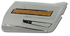 443867 Door Panel, 1976-1976 Chevy Corvette, Smoke Deluxe W/Teak Insert Right/Passenger, Smoke, Vinyl - image 1