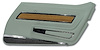 4438A2 Door Panel, 1976-1976 Chevy Corvette, Smoke Deluxe W/Teak Insert Right/Passenger, Smoke W/Dark Smoke Carpet, Vinyl - image 1