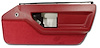 444127 Door Panel, 1984-1985 Chevy Corvette, Red Right/Passenger - image 1