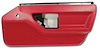 444175 Door Panel, 1986-1989 Chevy Corvette, Red Right/Passenger - image 1