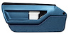 445074 Door Panel, 1986-1989 Chevy Corvette, Blue Deluxe Coupe Left/Driver - image 1
