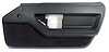 445120 Door Panel, 1984-1989 Chevy Corvette, Black, Deluxe Coupe Right/Passenger - image 1