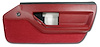 445127 Door Panel, 1984-1985 Chevy Corvette, Red Deluxe Coupe Right/Passenger - image 1