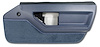 445170 Door Panel, 1984-1985 Chevy Corvette, Blue Deluxe Coupe Right/Passenger - image 1
