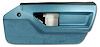 445174 Door Panel, 1986-1989 Chevy Corvette, Blue Deluxe Coupe Right/Passenger - image 1