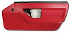 445175 Door Panel, 1986-1989 Chevy Corvette, Red Deluxe Coupe Right/Passenger - image 1