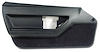 445220 Door Panel, 1986-1989 Chevy Corvette, Black, Deluxe Convertible Left/Driver - image 1
