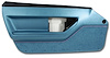 445274 Door Panel, 1986-1989 Chevy Corvette, Blue Deluxe Convertible Left/Driver - image 1