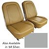 445561 Vinyl Seat Covers, 1964-1964 Chevy Corvette, Silver - image 1