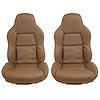 447182 Mounted Leather-Like Vinyl Seat Covers, 1994-1996 Chevy Corvette, Beige Standard - image 1