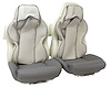 447184 Mounted Leather-Like Vinyl Seat Covers, 1994-1996 Chevy Corvette, Gray Standard - image 1