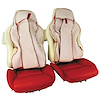 447185 Mounted Leather-Like Vinyl Seat Covers, 1994-1996 Chevy Corvette, Red Standard - image 1