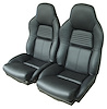 447220 Leather Seat Covers, 1994-1996 Chevy Corvette, Black, Standard - image 1