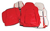 447285 Leather Seat Covers, 1994-1996 Chevy Corvette, Red Standard - image 1