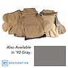 448584 Leather Seat Covers, 1993-1993 Chevy Corvette, Gray Standard - image 1