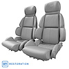 448684 Mounted Leather Seat Covers, 1993-1993 Chevy Corvette, Gray Standard - image 1