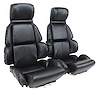 448820 Leather-Like Vinyl Seat Covers, 1993-1993 Chevy Corvette, Black, Standard - image 1