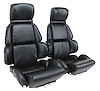 448920 Mounted Leather-Like Vinyl Seat Covers, 1993-1993 Chevy Corvette, Black, Standard - image 1