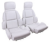 448983 Mounted Leather-Like Vinyl Seat Covers, 1993-1993 Chevy Corvette, White Standard - image 1